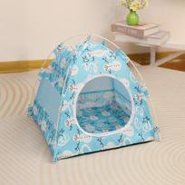 Pet Tent Bed Puppy Dogs Tent House Four Seasons General Pet House Puppy Dogs Cats Bed Pet Supplies S mėlyna