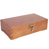Wooden Box Antique Rectangle Children Stationery Case Desktop MultiFunction Storage gray