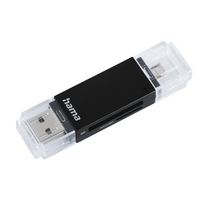 Hama Basic USB2.0 OTG - Kartenleser (SD, microSD, SDHC, microSDHC, SDXC, microSDXC) - USB2.0 (00181056)