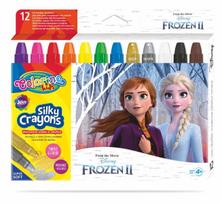 Išsukamos šilkinės kreidelės Colorino Disney Frozen II 3 in 1, 12 spalvų