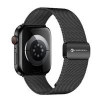 FORCELL F-DESIGN FA14 magnetinė nerūdijančio plieno apyrankė APPLE Watch 38 / 40 / 41 mm juoda