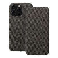 FOLIO šoninis magnetinis knygos dėklas IPHONE 16 PRO MAX rudas