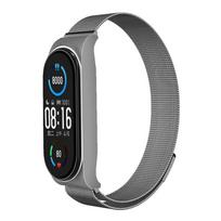 METALINIS dirželis XIAOMI Mi Band 5 / 6 sidabrinis (02)