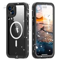 Vandeniui atsparus dėklas SHELLBOX DOT suderinamas su MagSafe IPHONE 15 Plus juodas