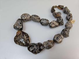 Masyvūs gintariniai karoliai Raw Amber necklace