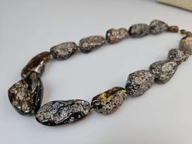 Masyvūs gintariniai karoliai Raw Amber necklace