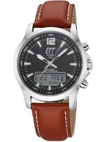 ETT Eco Tech Time EGA-11713-21L Mens Watch Radio-controlled Solar Drive Professional Chronograph 45mm 5ATM - Laikrodis vyrams