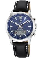 ETT Eco Tech Time EGA-11714-31L Mens Watch Radio-controlled Solar Drive Professional Chronograph 45mm 5ATM - Laikrodis vyrams
