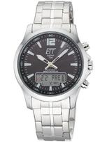 ETT Eco Tech Time EGA-11715-21M Mens Watch Radio-controlled Solar Drive Professional Chronograph 45mm 5ATM - Laikrodis vyrams