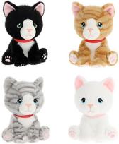 Pliušinis žaislas kačiukas KEEL TOYS Keeleco Kitty Love, 14 cm, įv. rūšių