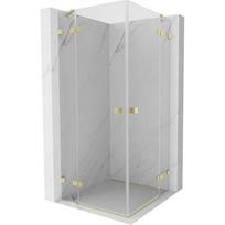 Mexen Lunar Duo pakabinamas dušo kabinas 70 x 70 cm, skaidrus, šešių šepečių aukso spalvos - 834-070L-070P-55-00