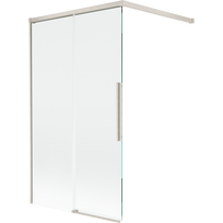 Mexen Rox vonios ekrano 2-durų slankiojanti sistema 100 x 150 cm, permatomas, šlifuotas nikelis - 8C9-100-003-97-00