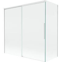 Mexen Rox Japonijos dušo užuolaida 2-jų dalių slankioji 160 + 80 x 150 cm, skaidri, balta - 8C9-160-080-20-00