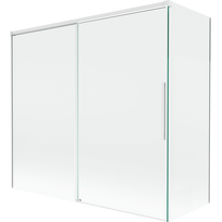 Mexen Rox dviejų sparnų slankiojančios dušo durys 170 + 80 x 150 cm, skaidrios, baltos - 8C9-170-080-20-00