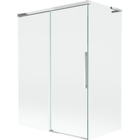 Mexen Rox L vonios ekranas, stumdomas, dviejų dalių, 120 + 70 x 150 cm, skaidrus, chromas - 8C9L-120-070-01-00