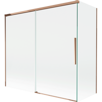 Mexen Rox vonios pertvara su 2 slankiojamaisiais durelėmis 170 + 80 x 150 cm, permatoma, rožinis auksas - 8C9-170-080-60-00
