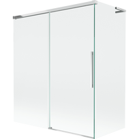 Mexen Rox L stacionari vonios juosta 2-dalių slenkanti 140 + 70 x 150 cm, skaidri, chromas - 8C9L-140-070-01-00