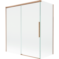 Mexen Rox 2-jų durų vonios ekranas, stumdomas 140 + 70 x 150 cm, permatomas, šlifuotas varis - 8C9-140-070-65-00