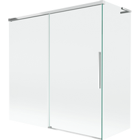 Mexen Rox L vonios ekrano 2-jų dalių slankiojantis 160 + 80 x 150 cm, skaidrus, chromas - 8C9L-160-080-01-00