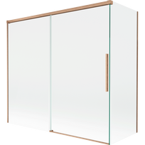 Mexen Rox 2-jų durų nuleidžiamas vonios širmos 170 + 70 x 150 cm, skaidrus, šlifuotas varis - 8C9-170-070-65-00