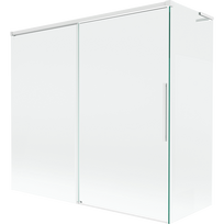 Mexen Rox L 2 dėklų vonios pertvara, 170 + 70 x 150 cm, permatoma, balta - 8C9L-170-070-20-00
