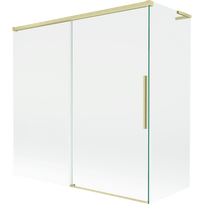 Mexen Rox L vonios širmos su 2 slankiojančiais sparnais 160 + 70 x 150 cm, skaidrus, šlifuotas auksas - 8C9L-160-070-55-00
