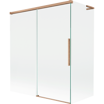 Mexen Rox L dviejų durų stumdomas vonios ekranas 140 + 70 x 150 cm, skaidrus, šepečiuota varinė - 8C9L-140-070-65-00