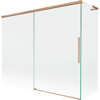 Mexen Rox L stumbra na vonią 2 sparnų, stumdomas 190 + 90 x 150 cm, skaidrus, šlifuotas varis - 8C9L-190-090-65-00