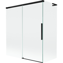 Mexen Rox L vonios ekrano 2-dalių stumdomas 140 + 70 x 150 cm, skaidrus, juodas - 8C9L-140-070-70-00