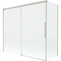 Mexen Rox dviejų durų stumdomoji dušo pertvara 170 + 80 x 150 cm, skaidrus, šlifuotas nikelis - 8C9-170-080-97-00