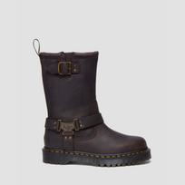 Dr. Martens Anistone Hi Dark Brown Burnished Waxy Pull Up - Dydis 40 (31901201 Laisvalaikio batai)