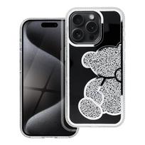 TEDDY BEAR dėklas IPHONE 15 sidabrinis