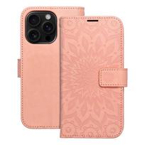 MEZZO knygos dėklas IPHONE 16 Pro mandala persikų pūkais