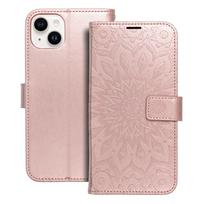 MEZZO knygų dėklas IPHONE 14 Plus mandala rožinės aukso