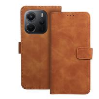 TENDER knygų dėklas XIAOMI Redmi Note 14 4G (GLOBAL - 164,84mm x 78,15mm x 8,16mm) rudas