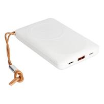 VEGER powerbank 10000 mAh su belaidžiu įkrovimu, suderinamu su MagSafe PD QC3.0 2A 20W MagOn (VP1151 / W1151) baltas