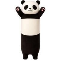 Pliušinė panda pagalvė ritinėlis 70 cm juodai balta