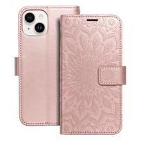MEZZO knygų dėklas IPHONE 14 mandala rožinė auksinė