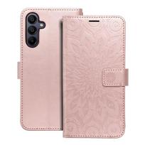 MEZZO knygų dėklas SAMSUNG A15 4G / A15 5G mandala rožinė auksinė