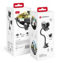 FORCELL F-GRIP Oval 27 cm automobilinis laikiklis prie lango\/prietaisų skydelio\/oro anga juodas