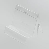 Plexi vertikalus laikiklis / telefonų ir planšetinių kompiuterių stovai su kainos vieta (Navi/Tablet)
