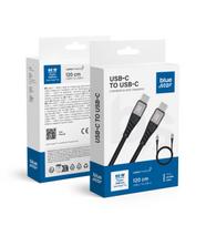 BLUE STAR įpintas laidas 3A 60W Type C į Type C PD QC4.0 TFK-DC-003 1,2 m juodas