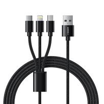 VEGER kabelis 3in1 USB A į Lightning / Type C / Micro USB 2A 12W V303 1,2 m juodas
