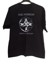 Vtg THE MISSION Grupės Koncertinis Juodas Medvilninis Marškinėlis Visų Dydžių XL