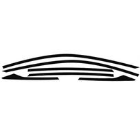6x Chrome Delete Blackout Window Trims For Honda Civic Sedan 16-21- Glossy Black
