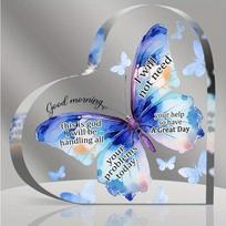 Butterfly Christian Keepsake - Elegant Inspirational Desk Decor for Women gryna