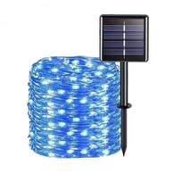 Saulės girliandos Dekoratyvinės LED Atsparios vandeniui Lauko su saulės baterija Daugiaspalvės sodui, kiemui, kalėdinei eglutei, vakarėliui Warm White(7M 50LED)
