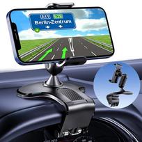 Automobilio telefono laikiklis 360 laipsnių kampu besisukantis prietaisų skydelio laikiklis mobiliajam telefonui su spaustuku Stovas, tinkantis 4–7 colių išmaniesiems telefonams Matches the image gray