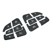 1 rinkinys juodo apdailos vairo mygtukams Mercedes Benz GLC C klasės W205 2015-18