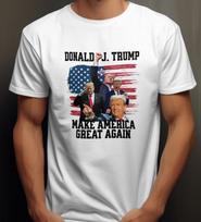 Donald Trump MAGA Tshirt Fight Rebublican America USA Top Trump Tee 2XL